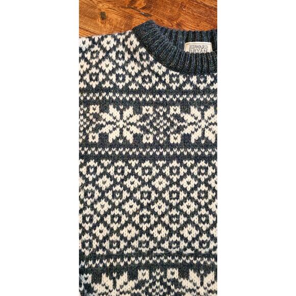 Vintage Edward Bryan Fair Isle Wool Knit Pullover Sweater Men Sz L Multi Grandpa - Picture 2 of 6